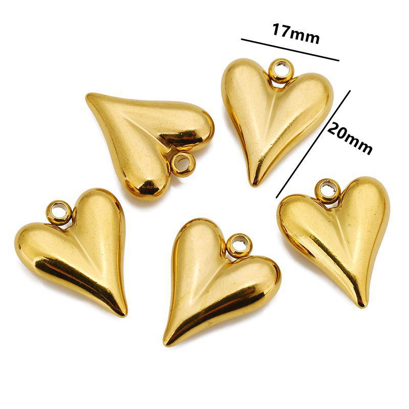 12:Pointed heart gold 17*20mm