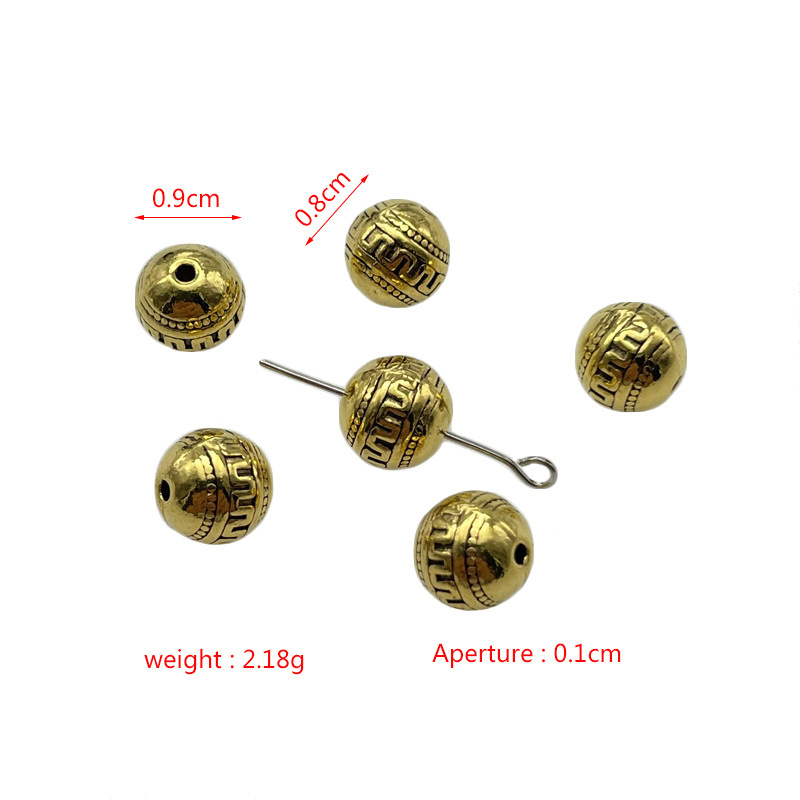 Striped beads-ancient gold 500 g/bag