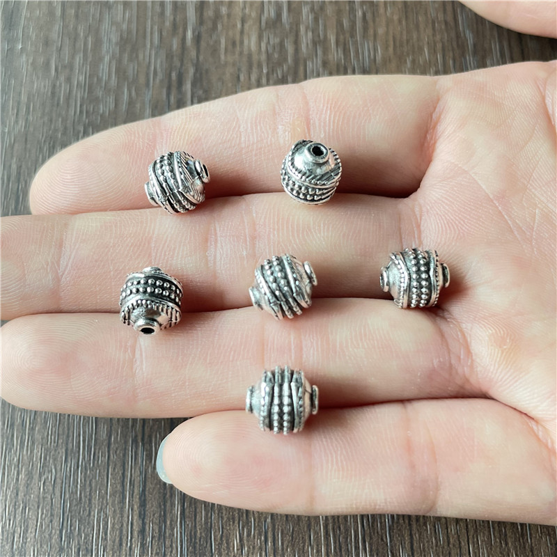 7:Polka Dot Bead-Ancient Silver
