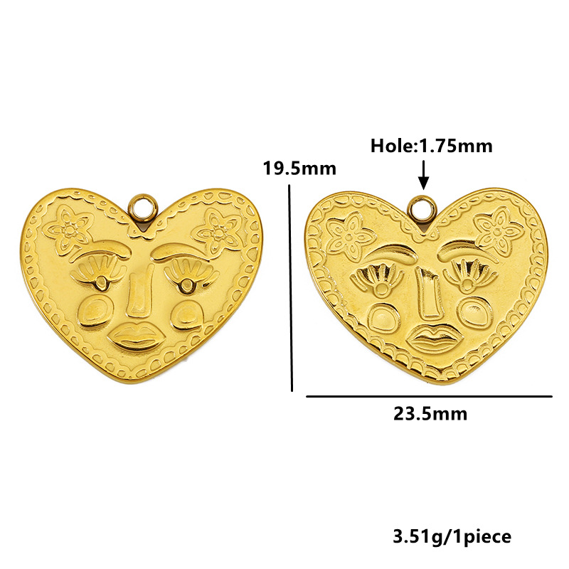 Face heart-gold