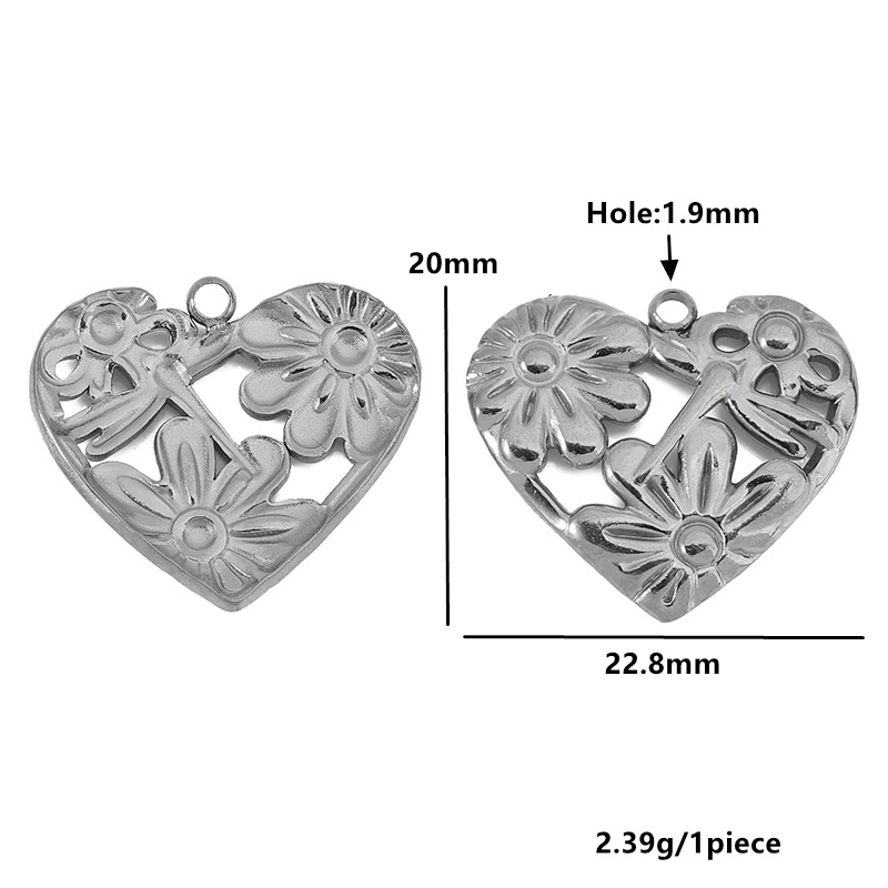 11:Flower heart - steel color