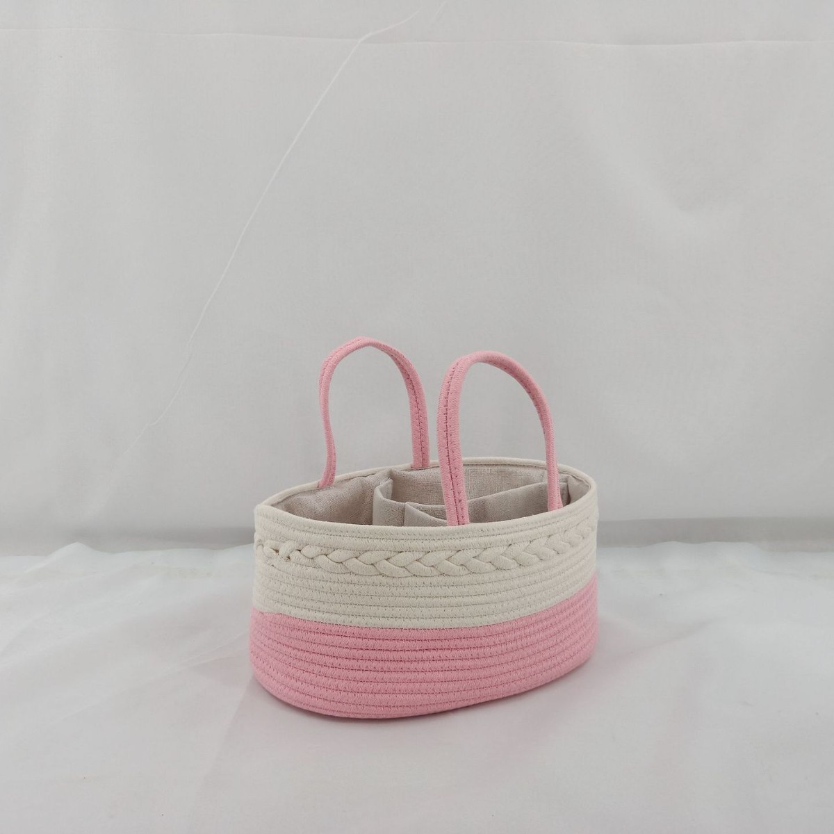 White and pink with braids
