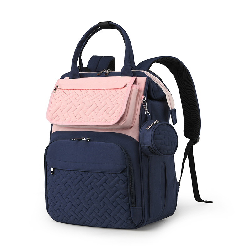 Blue with pink