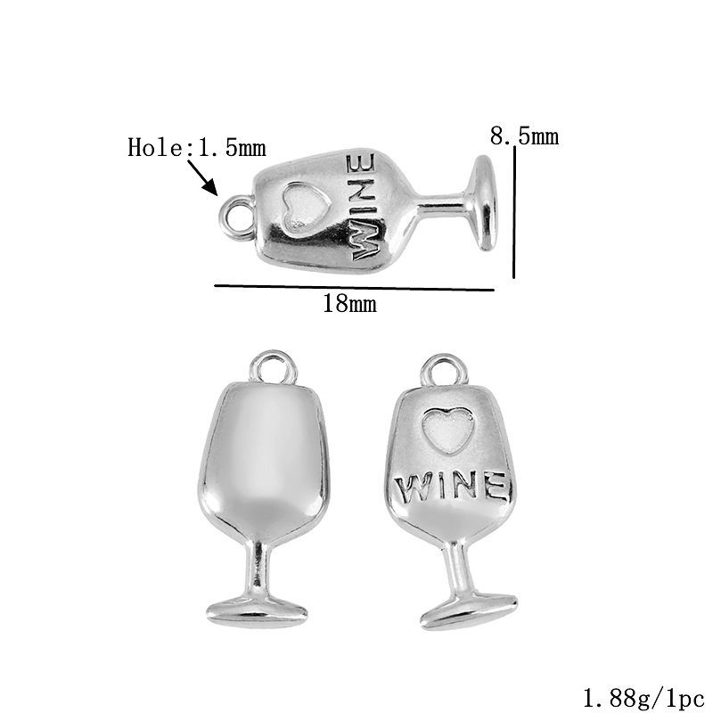 19:Wine glass steel color 1608