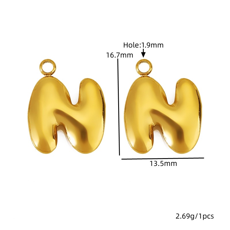 28:Golden letter-n
