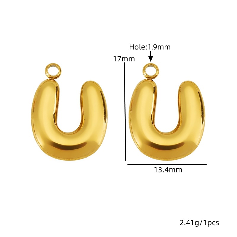 Golden letter-u