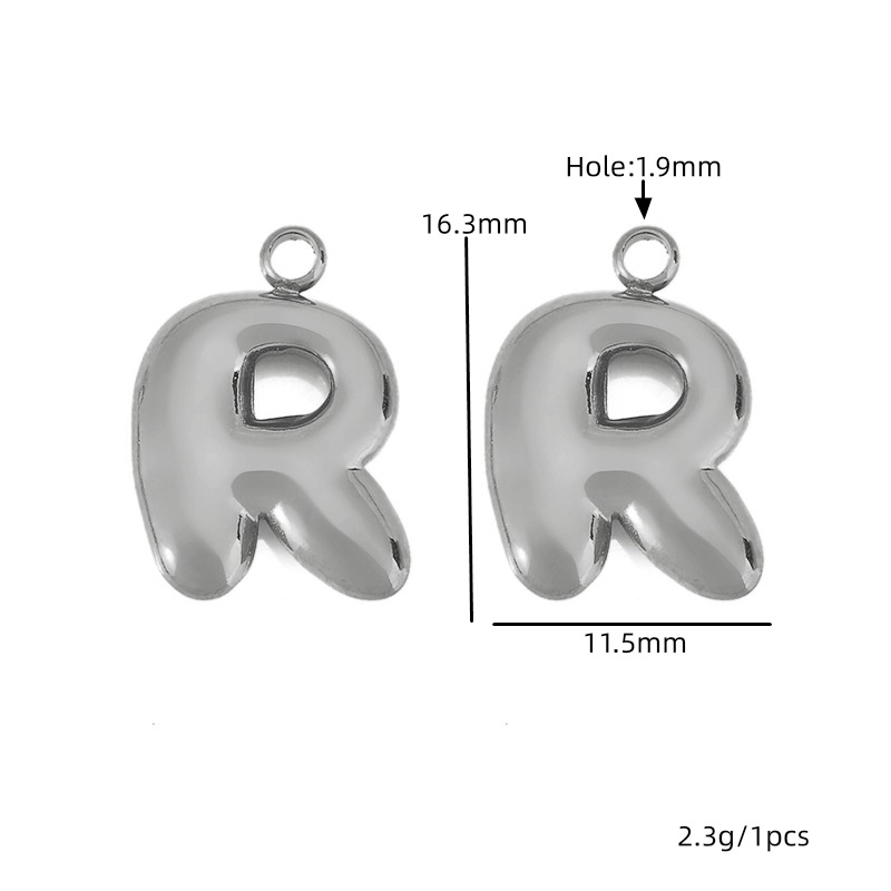 35:Steel color letter-r