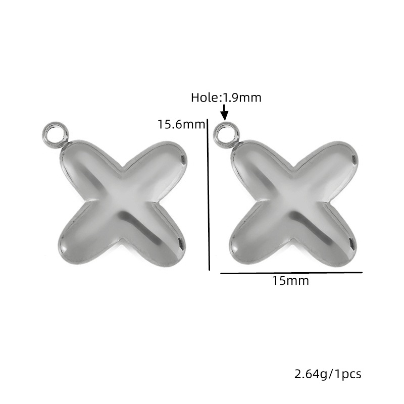 47:Steel color letter-x