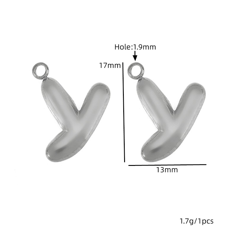 49:Steel color letter-y