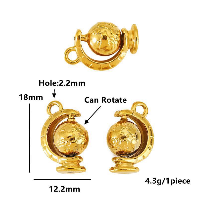 19:Rotatable globe gold 1092