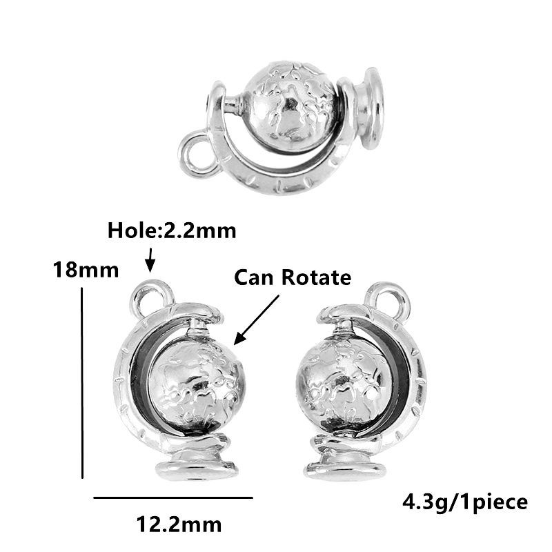 20:Rotatable globe steel color 1092