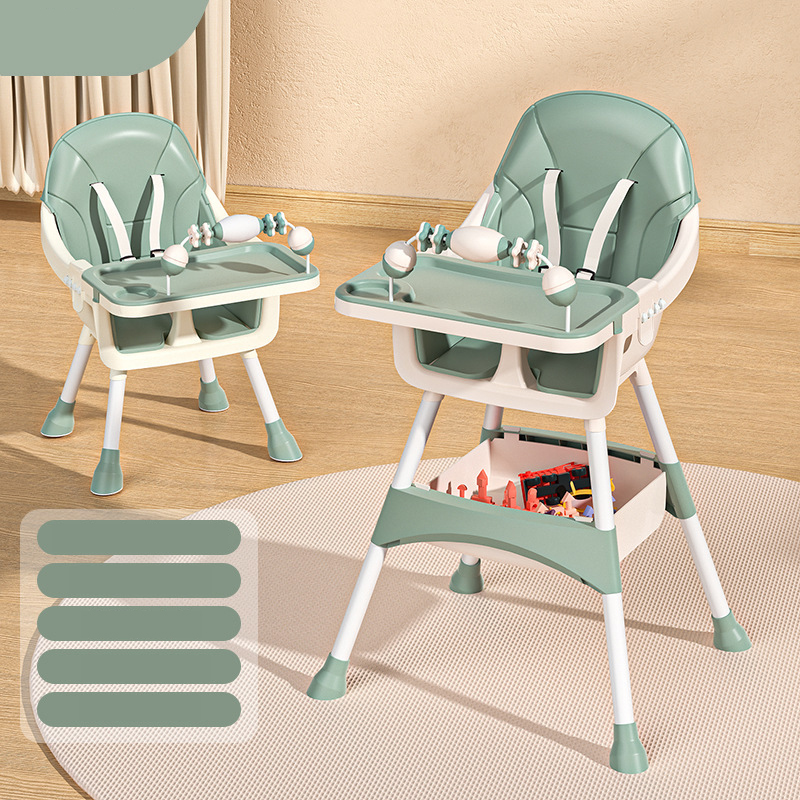 Upgraded Green Double Plate Height Adjustable Cushion Toy Rack Storage Basket