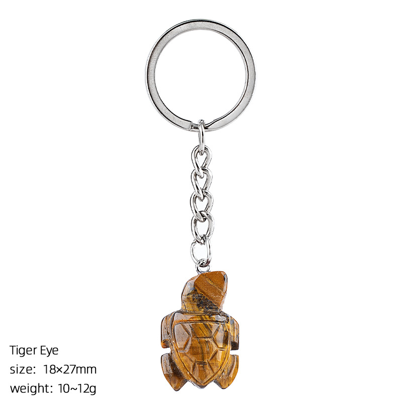 1:Tiger eye turtle keychain