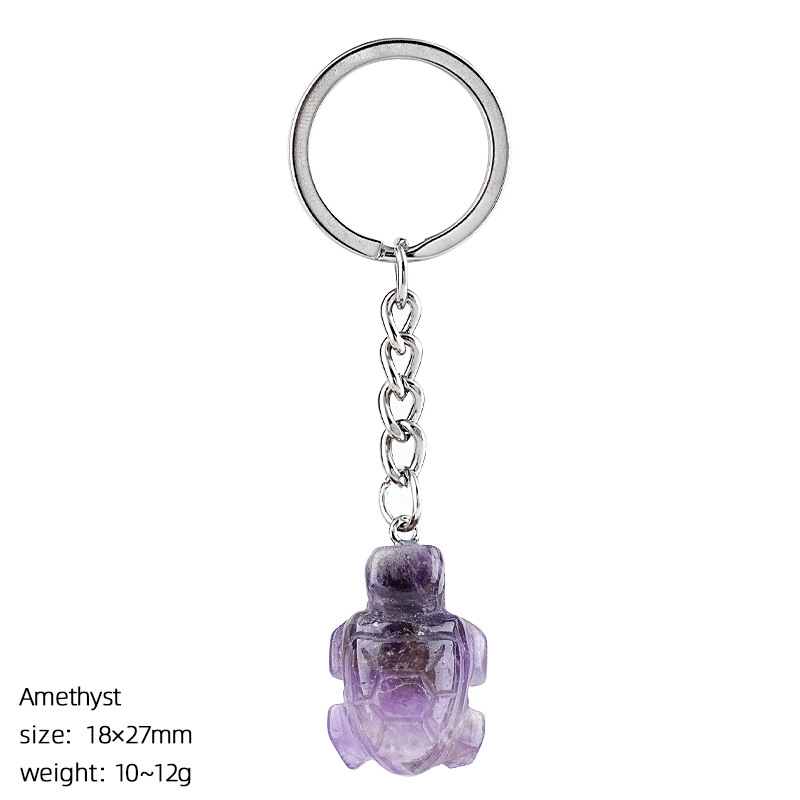 2:Amethyst turtle keychain