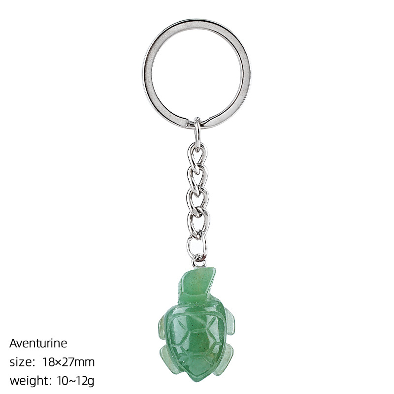5:Green aventurine turtle keychain