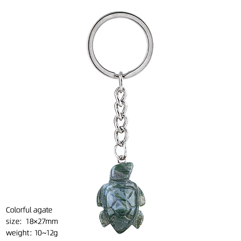 6:Indian agate turtle keychain