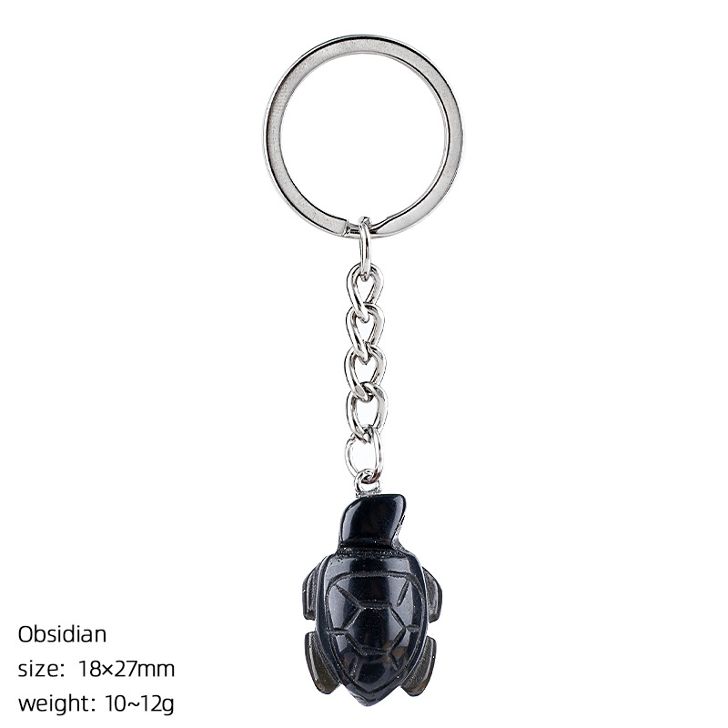 8:Obsidian turtle keychain