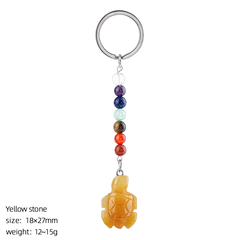 Topaz turtle keychain