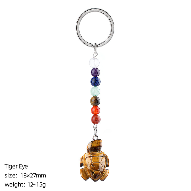 1:Tiger eye turtle keychain