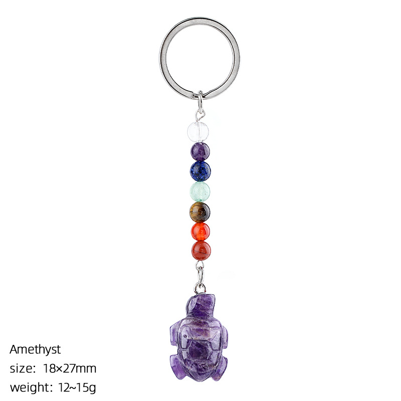 2:Amethyst turtle keychain