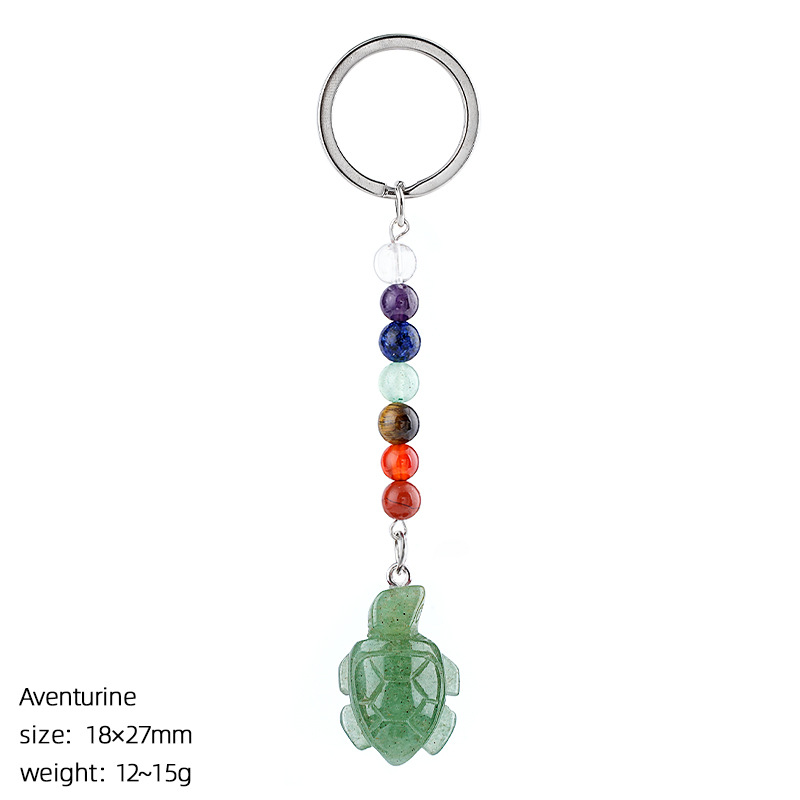 5:Green aventurine turtle keychain