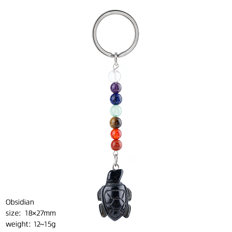 8:Obsidian turtle keychain