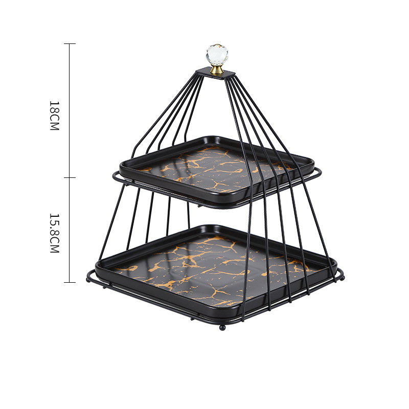 Two layers (black frame   black gold plate   diamond top)