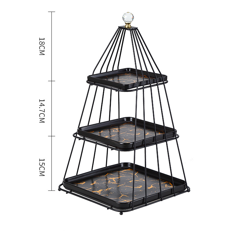 Three layers (black frame   black gold plate   diamond top)