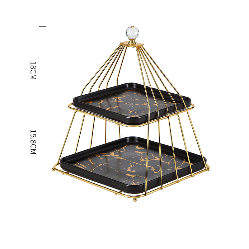 Two layers (gold frame   black gold plate   diamond top)