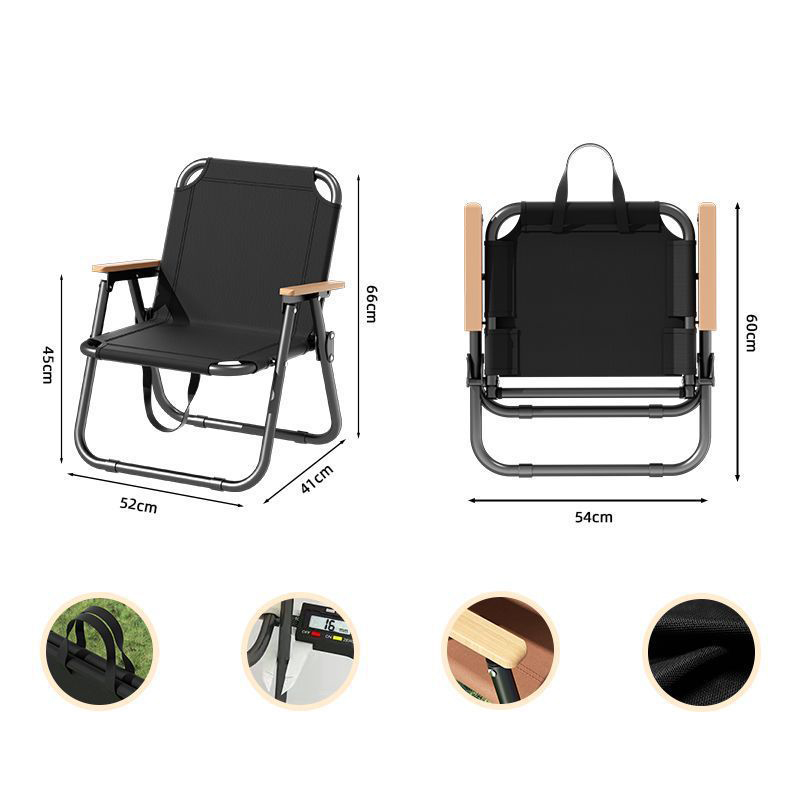 18mm black beech large chair