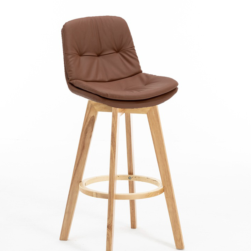Log frame brown leather