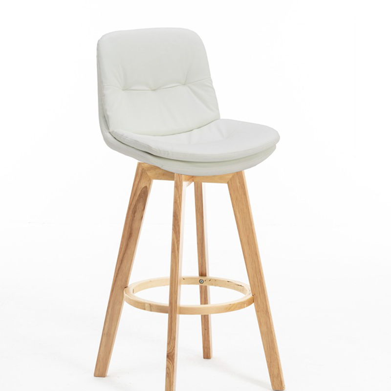 Log frame white leather