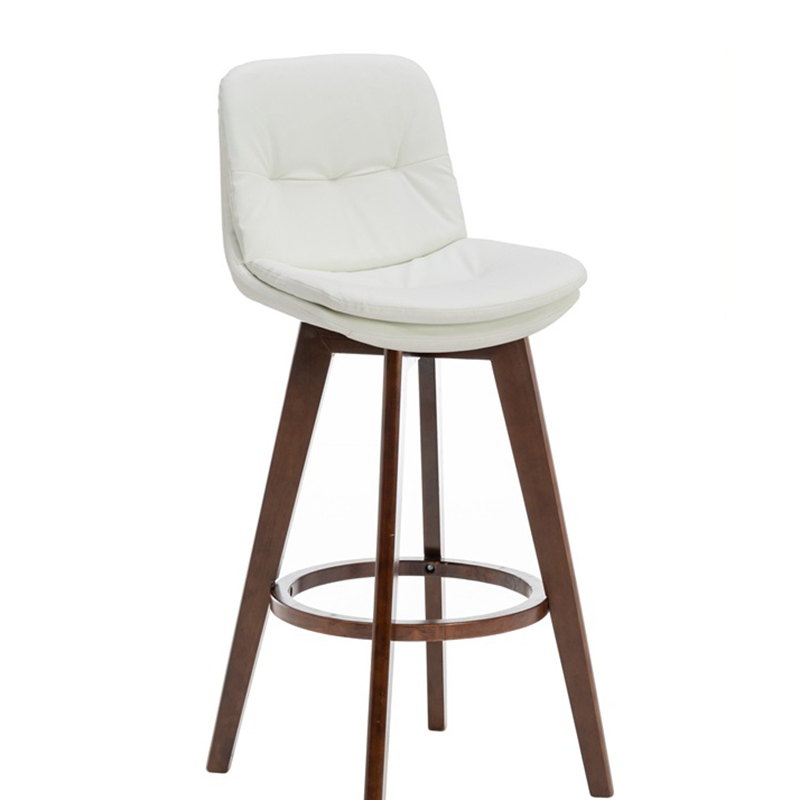Brown frame white leather