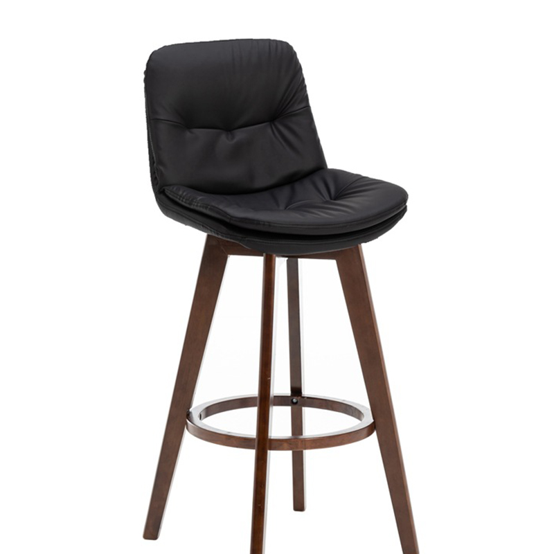 Brown frame black leather