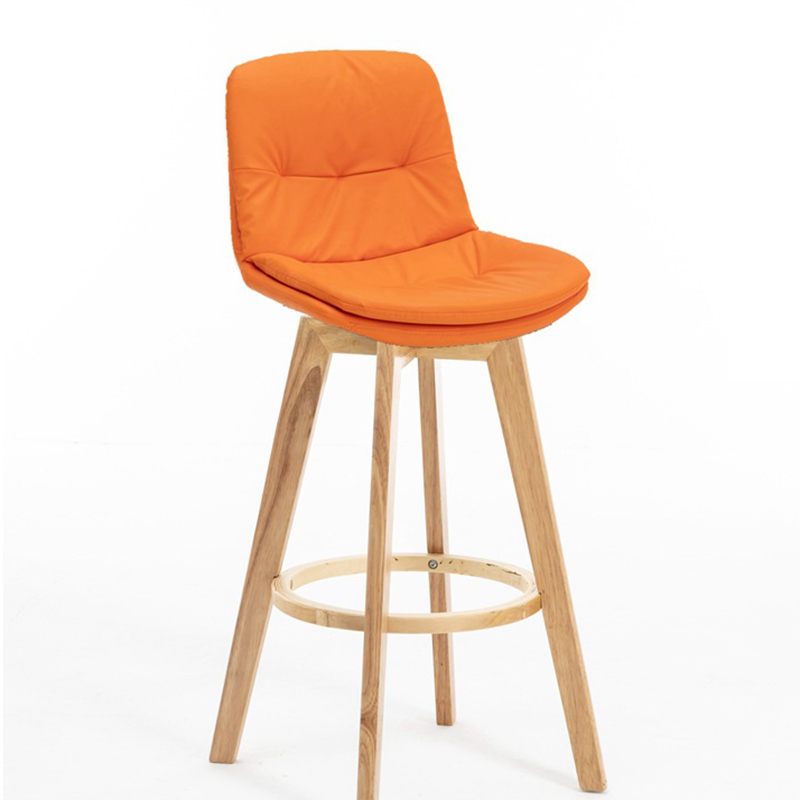 Log frame orange leather