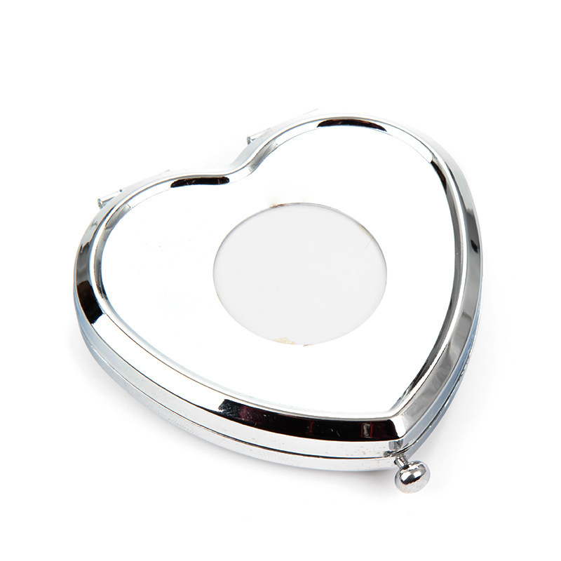 Heart-shaped button cosmetic mirror 60*60mm