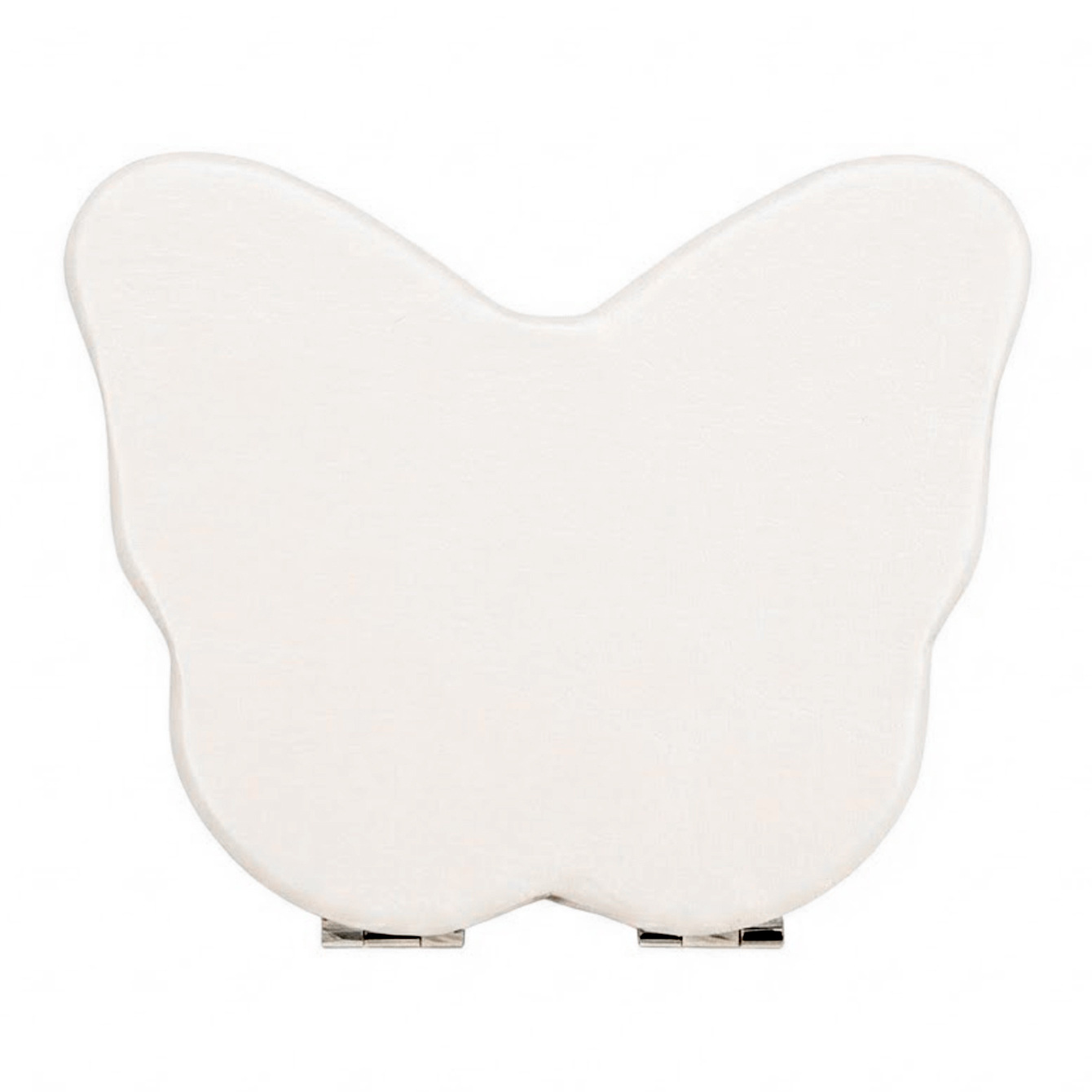 Butterfly-shaped magnetic pu white leather makeup