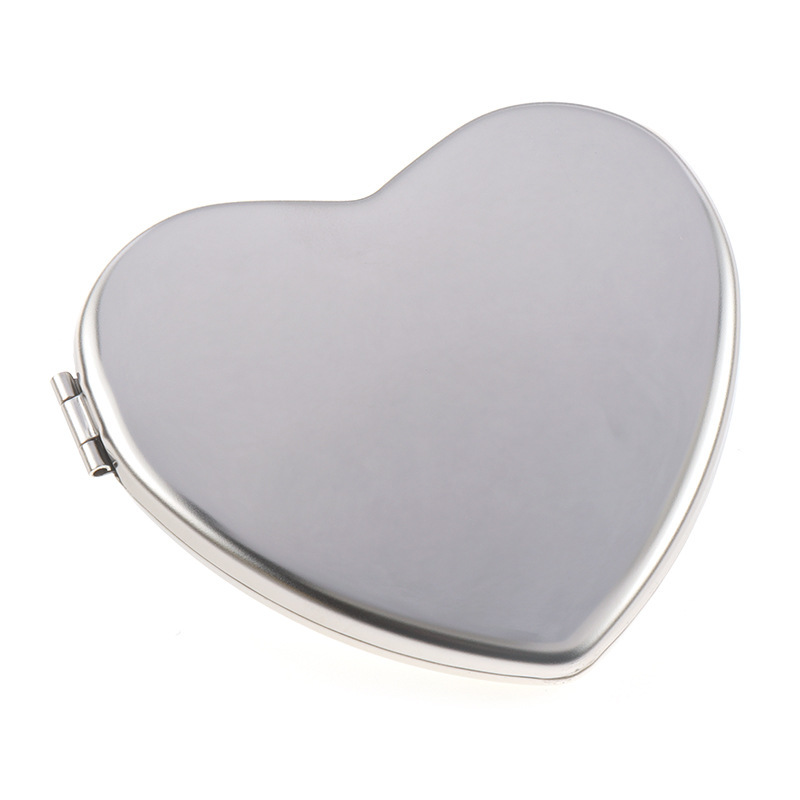 Heart-shaped stainless steel cosmetic mirror 56*56