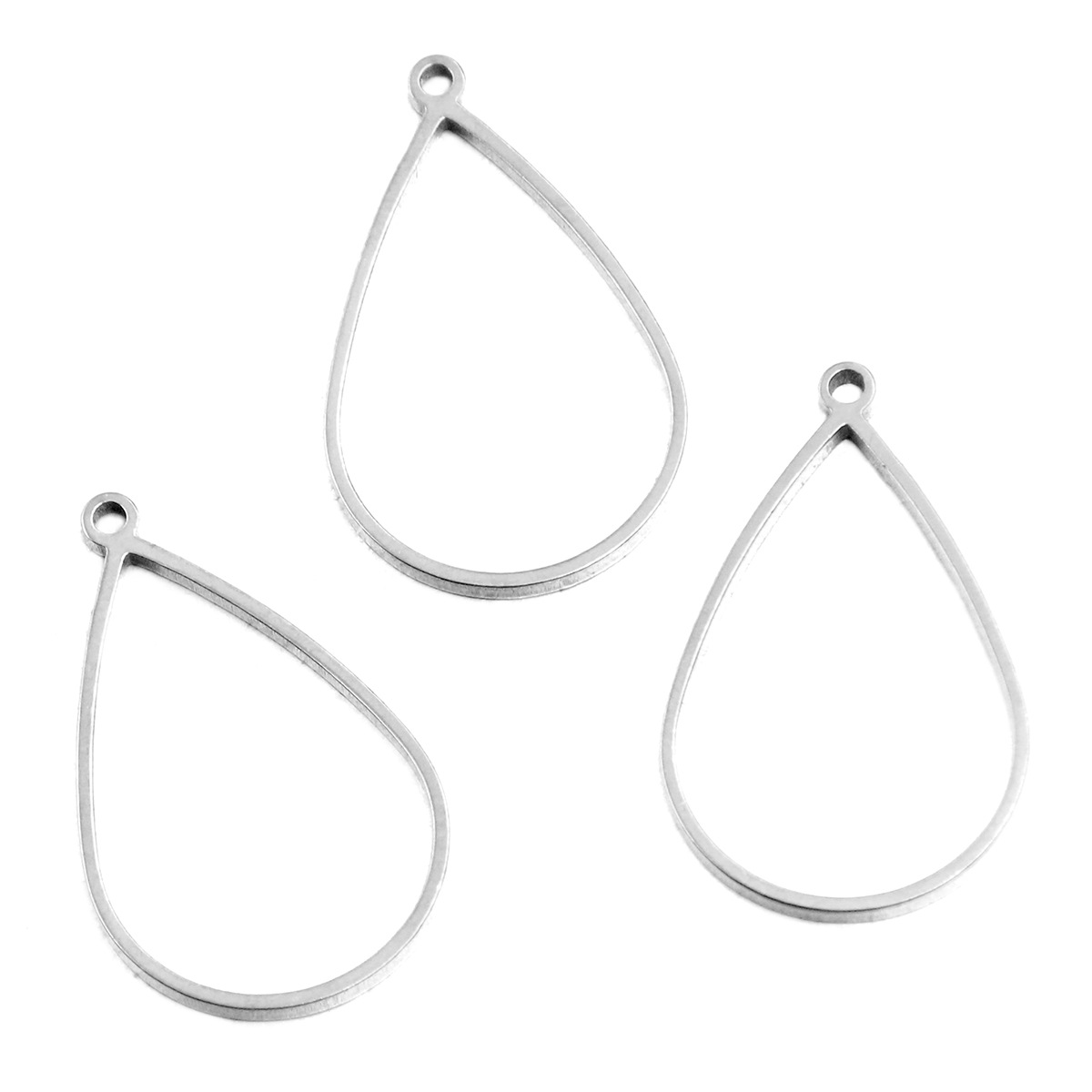 Steel color water drop large 12x27x1.2mm0.6g