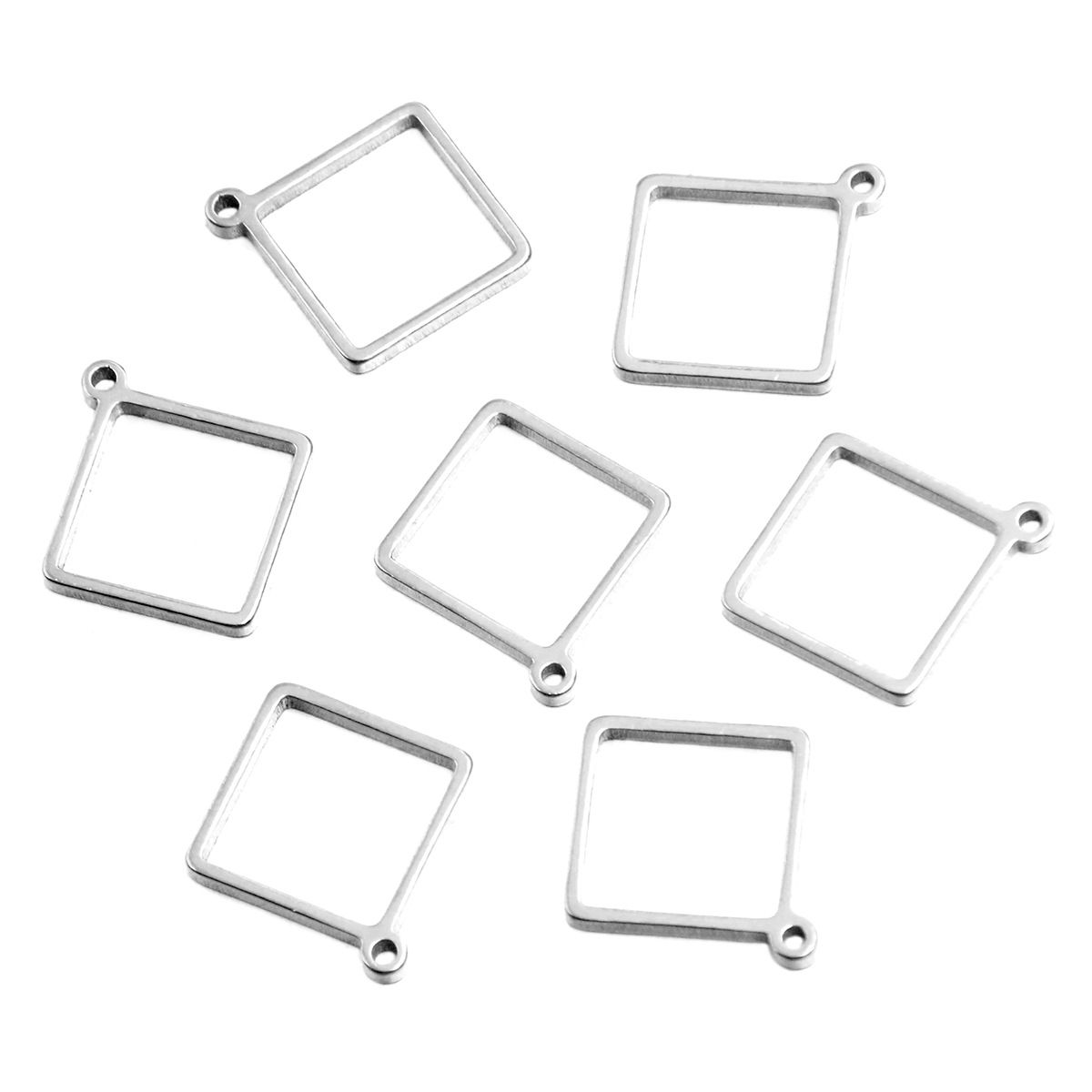 Steel color square small 13x13x1.2mm0.4g