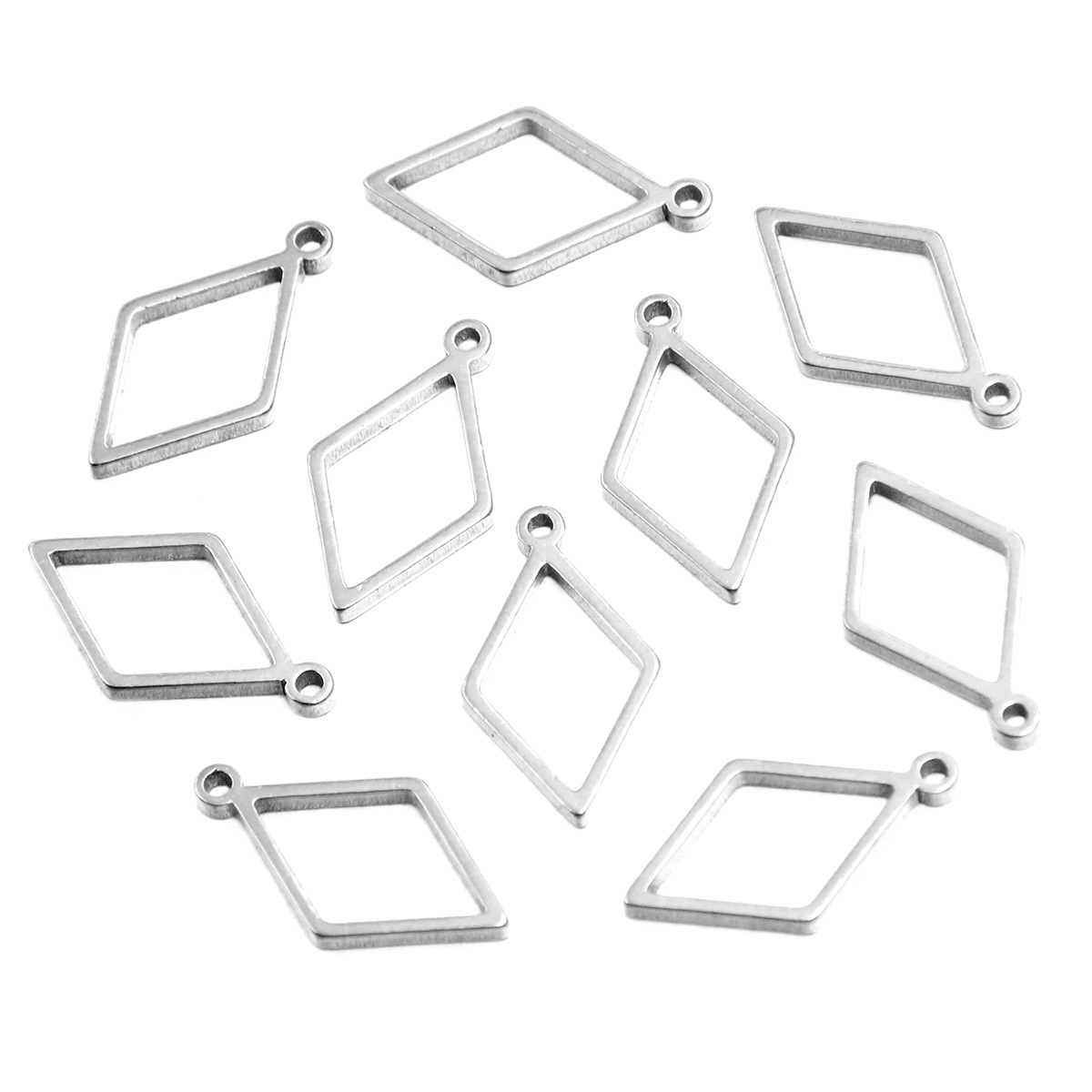 Steel color diamond small 9x17x1.2mm0.3g