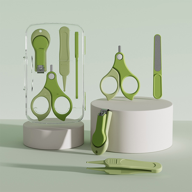 Transparent Boxed Nail Cutters Set of Four-Green