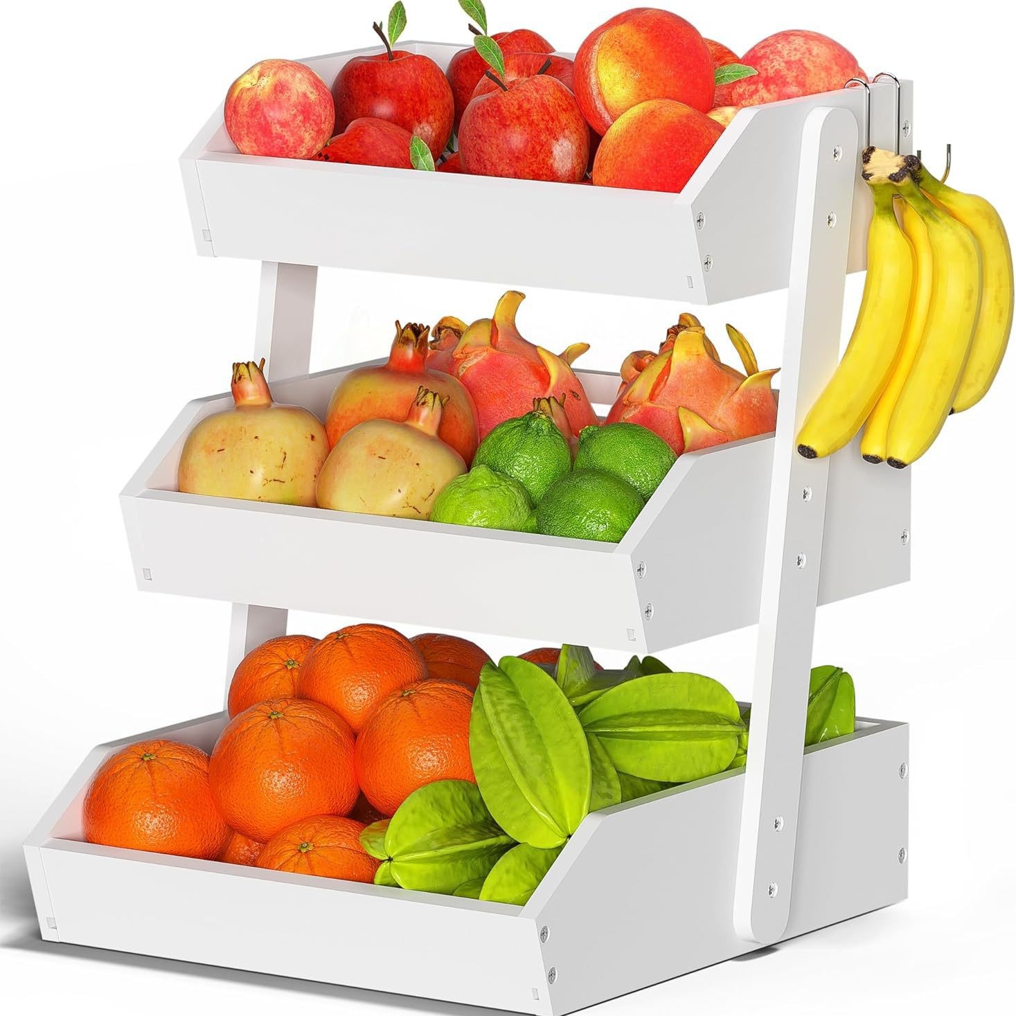 Three-layer fruit basket white