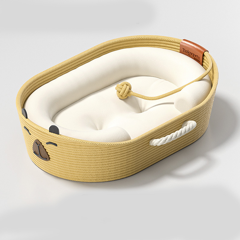 [capybara] cotton rattan cat nest   cotton pad   pillow [double comfort]
