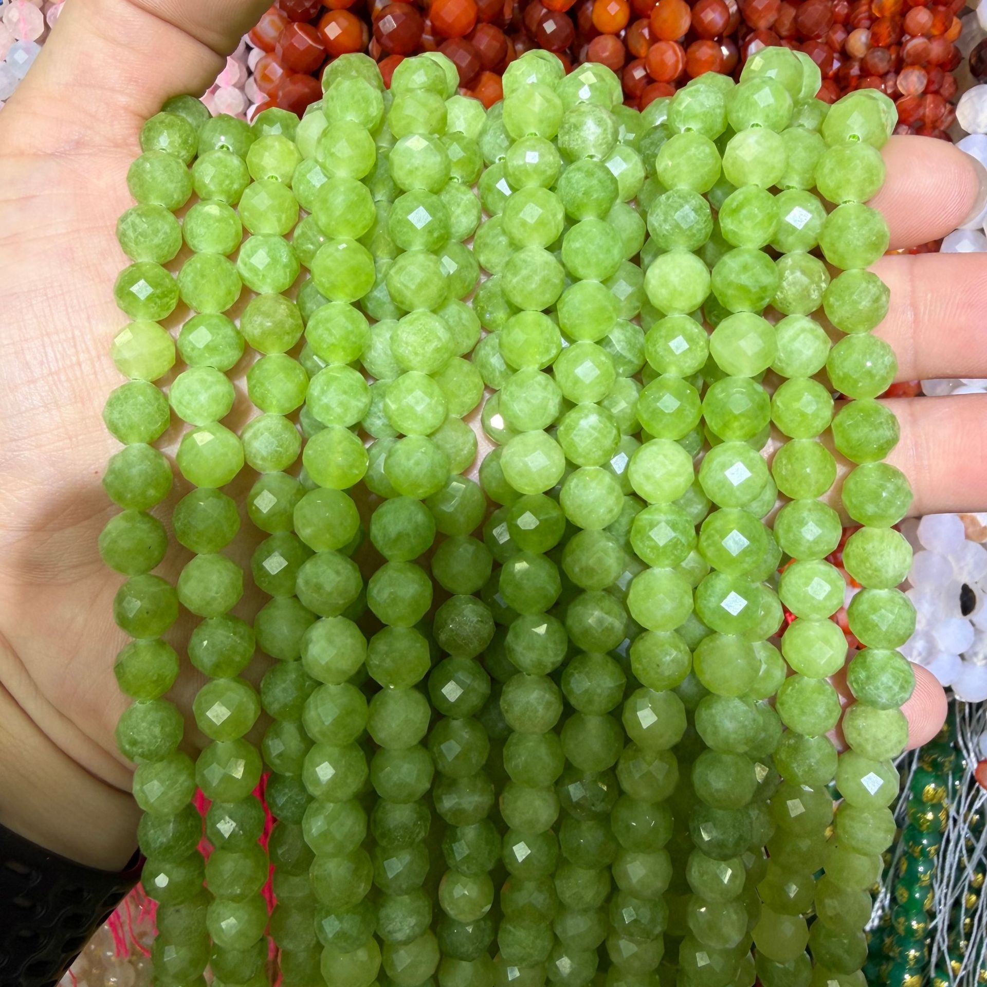 8:olive green Chalcedony