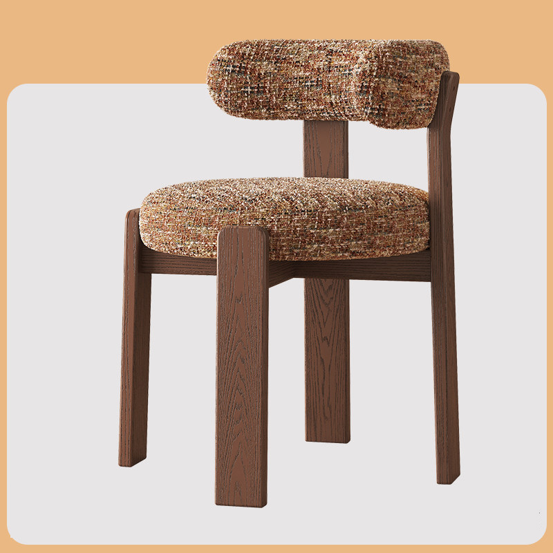 Walnut color   floral orange chenille (install by yourself)