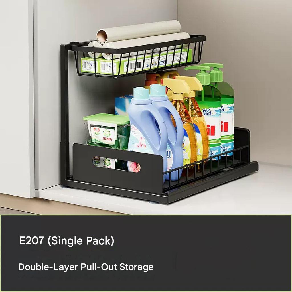 Black pull-out rack