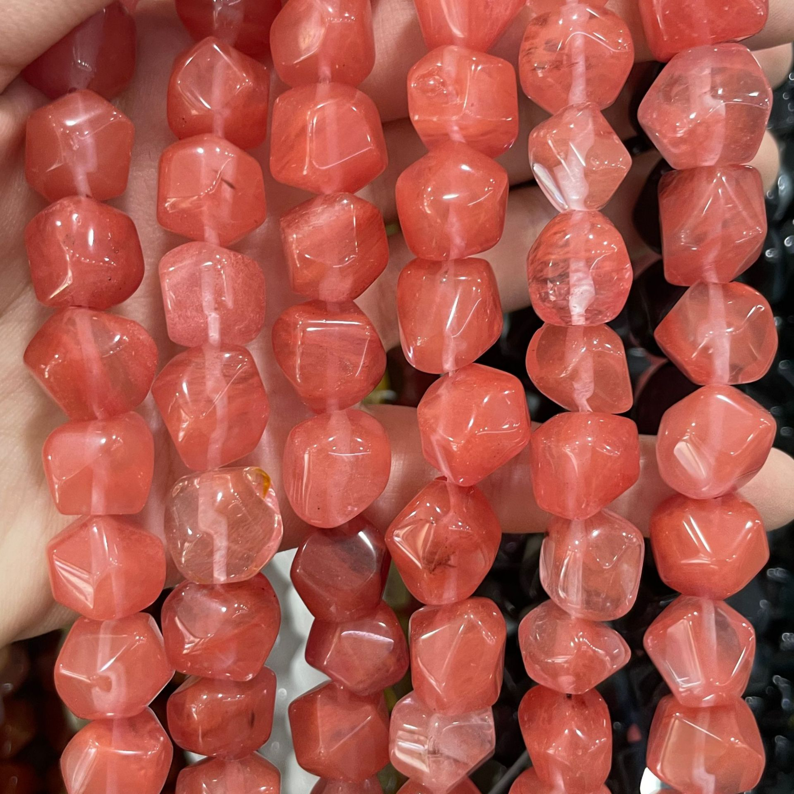 Cherry Quartz 14-16mm