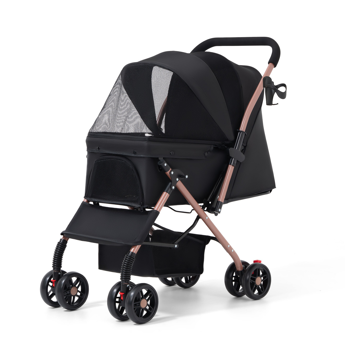 Black [two-way push, one-click folding]