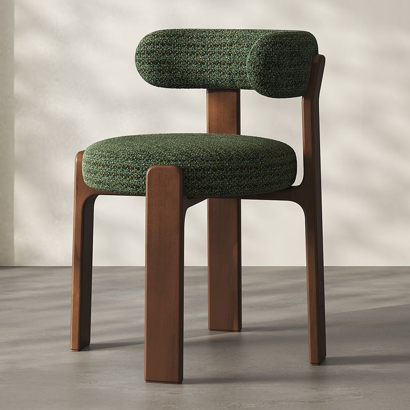 Walnut chenille dark green fabric